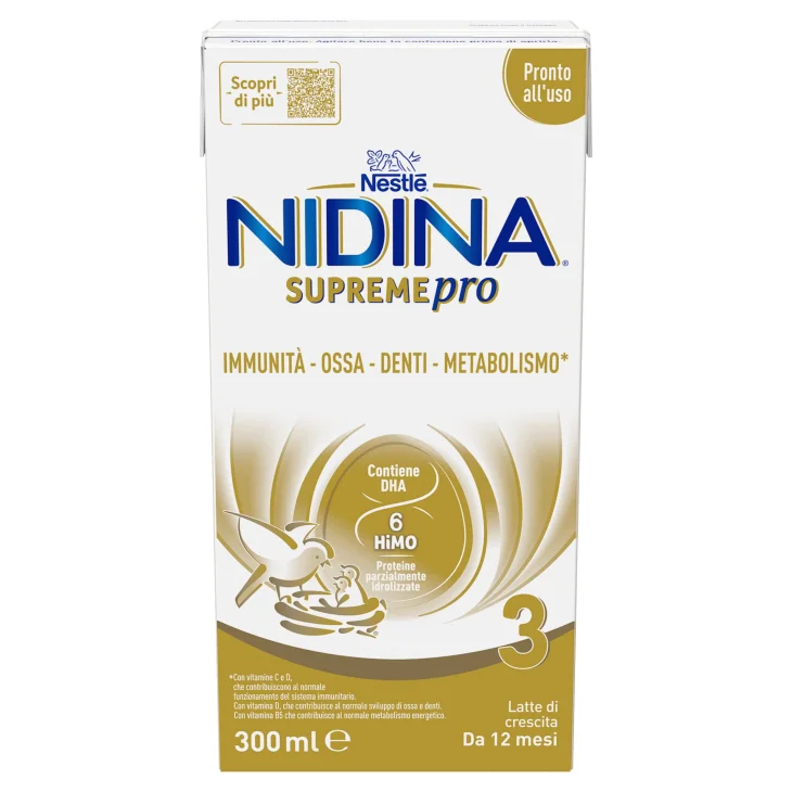 Nidina Supreme Pro 3 Latte Crescita con Vitamine da 1 Anno di età 300 ml
