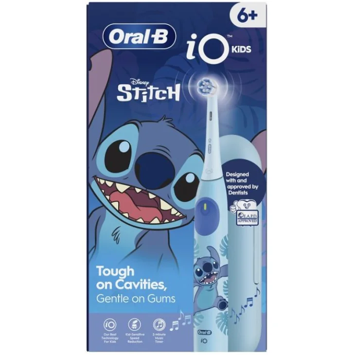 Oral B Io 2 Stich Spazzolino Elettrico per Bambini dai 6 - 12 Anni con Custodia da Viaggio