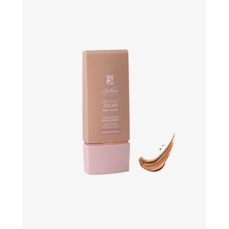 Bionike Defence Color Mat Velvet Fondotinta Opacizzante 05 Honey per Pelle Mista o Grassa 30 ml