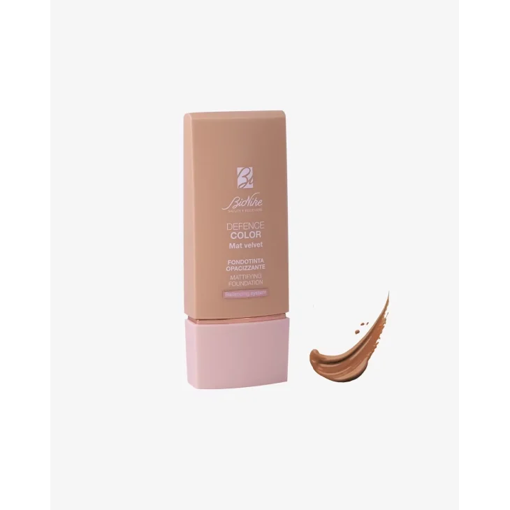 Bionike Defence Color Mat Velvet Fondotinta Opacizzante 06 Cinnamon per Pelle Mista o Grassa 30 ml