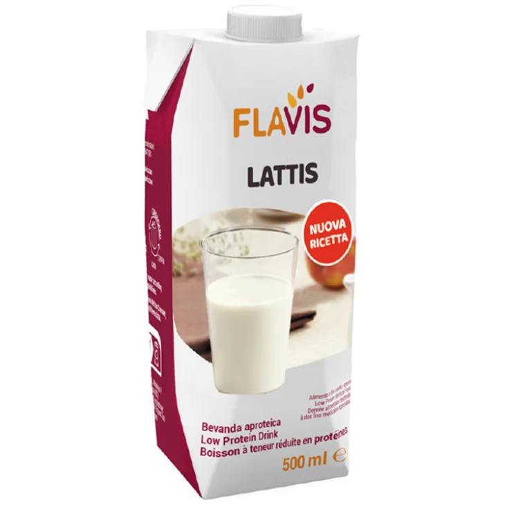 Flavis Lattis Bevanda Alternativa al Latte per Diete Ipoproteiche 500 ml