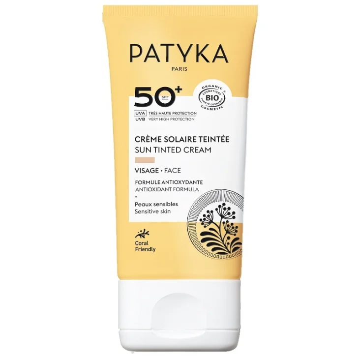 Patyka Crema Solare Viso Colorata SPF50+ Protezione Alta con Effetto Colorato 40 ml