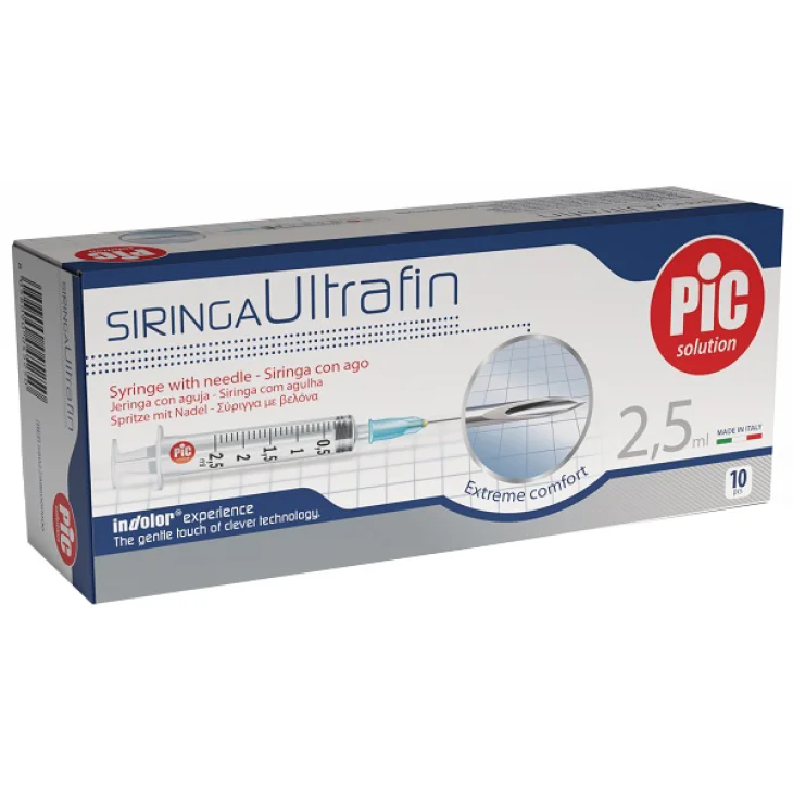 Siringa Ultrafin 2,5 ml Gauge 23 per Iniezioni Precise Confezione 10 Pezzi