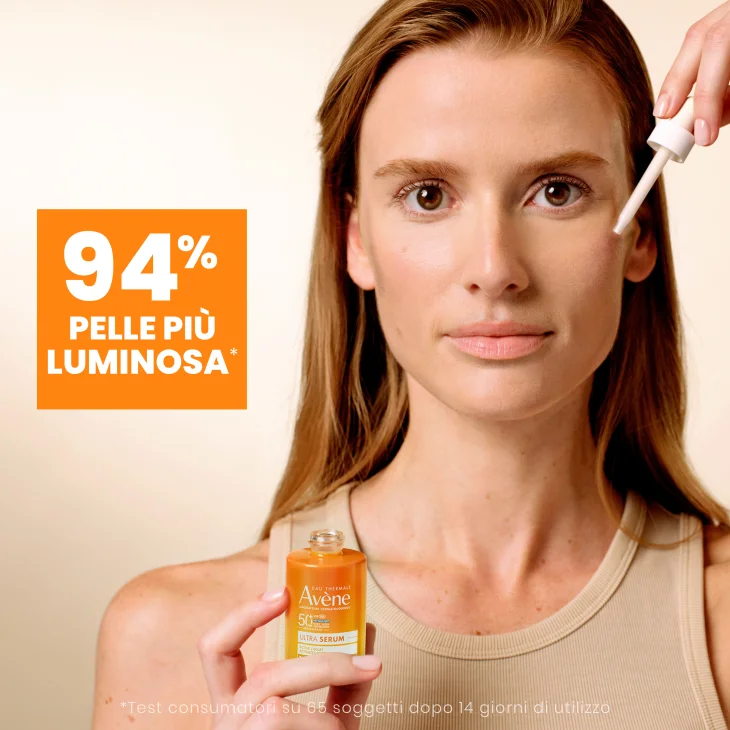Eau Thermale Avène Ultra Siero SPF50+, Attiva la luminosità, Protezione solare viso molto alta, 30ml Eau Thermale Avène Ultra Siero SPF50+, Attiva la luminosità, Protezione solare viso molto alta, 30ml