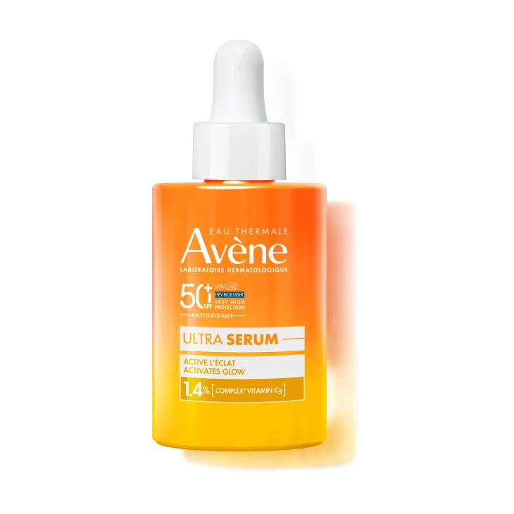 Eau Thermale Av&egrave;ne Ultra Siero SPF50+, Attiva la luminosit&agrave;, Protezione solare viso molto alta,  30ml