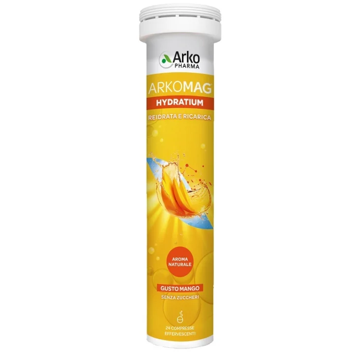 Arkopharma Arkomag Hydratium Reidrata e Ricarica Gusto Mango 24 compresse effervescenti Arkopharma Arkomag Hydratium Reidrata e Ricarica Gusto Mango 24 compresse effervescenti