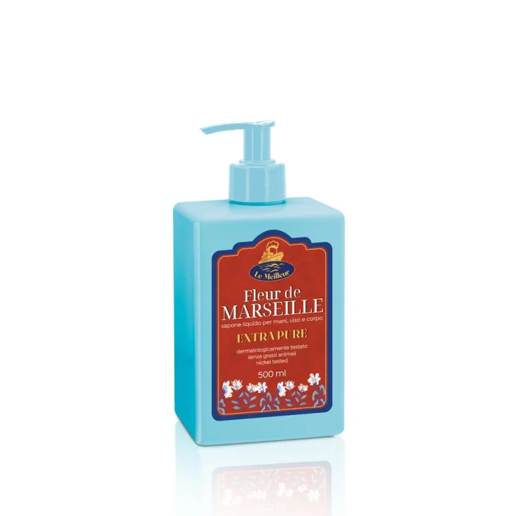 Le Meilleur Fleur de Marseille Sapone liquido per Mani Viso e Corpo 500 ml