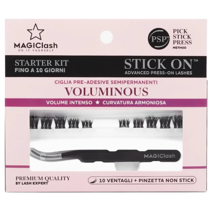 Magiclash Starter Kit Voluminous Ciglia Pre-Adesive per Sguardo Intenso 10 pezzi + Pinzetta Magiclash Starter Kit Voluminous Ciglia Pre-Adesive per Sguardo Intenso 10 pezzi + Pinzetta
