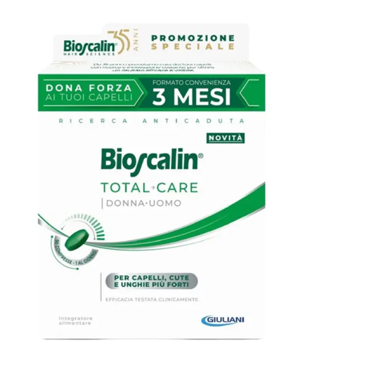 Bioscalin Total Care Donna Uomo Special Promo Integratore Per Capelli Cute e Unghie più Forti 90 compresse Bioscalin Total Care Donna Uomo Special Promo Integratore Per Capelli Cute e Unghie più Forti 90 compresse