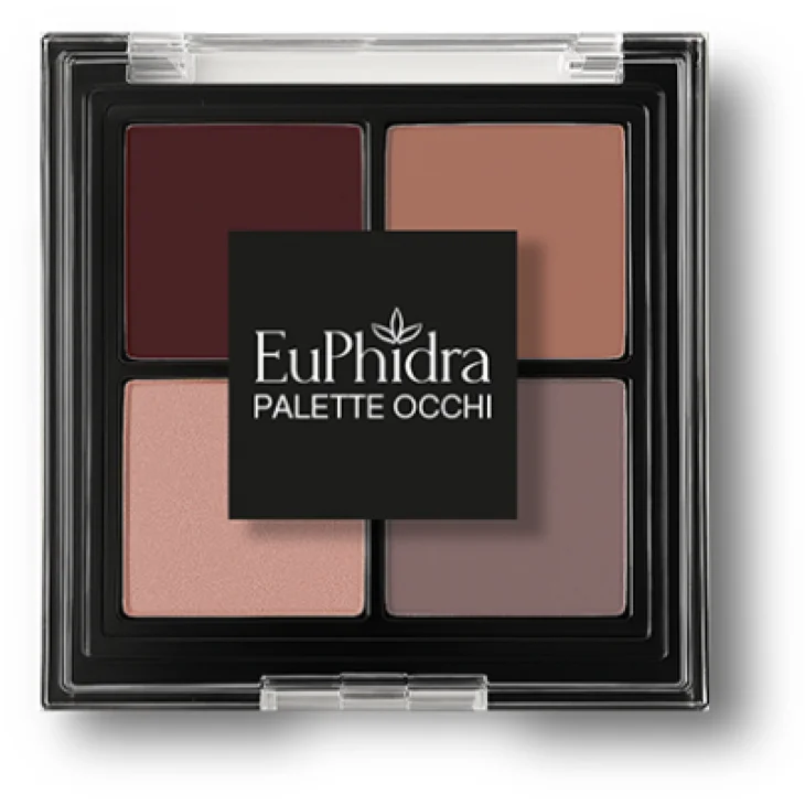 Euphidra Palette Occhi Smoky Total Look Marrone per Trucco Occhi Lunga Tenuta 6 g