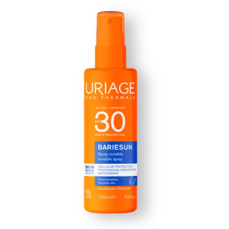 Uriage Eau Thermale Bariesun SPF30 Spray Invisible Fotoprotettivo per Pelle Sensibile 200 ml