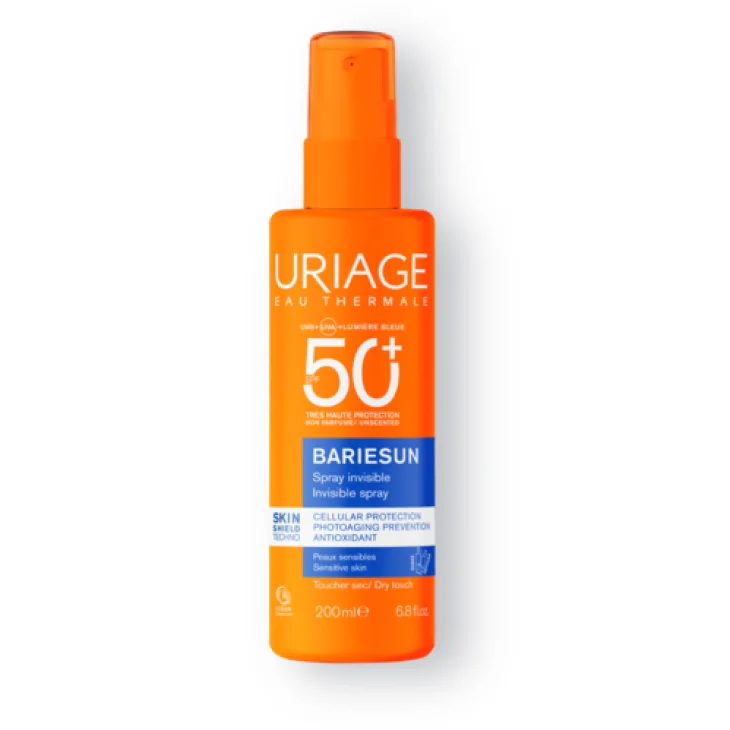 Uriage Spray Invisibile Senza Profumo SPF50+ Protezione Solare Viso e Corpo 200 ml
