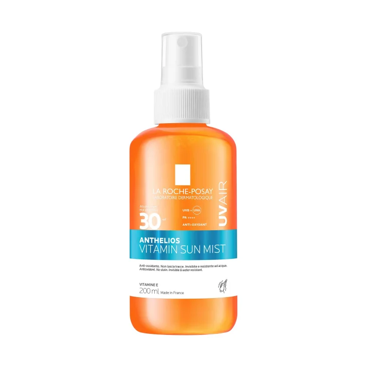 La Roche Posay Anthelios Vitamin Sun Mist Protezione Solare Viso e Corpo SPF30 Invisibile e Resistente all'acqua Anti-ossidante 200ml