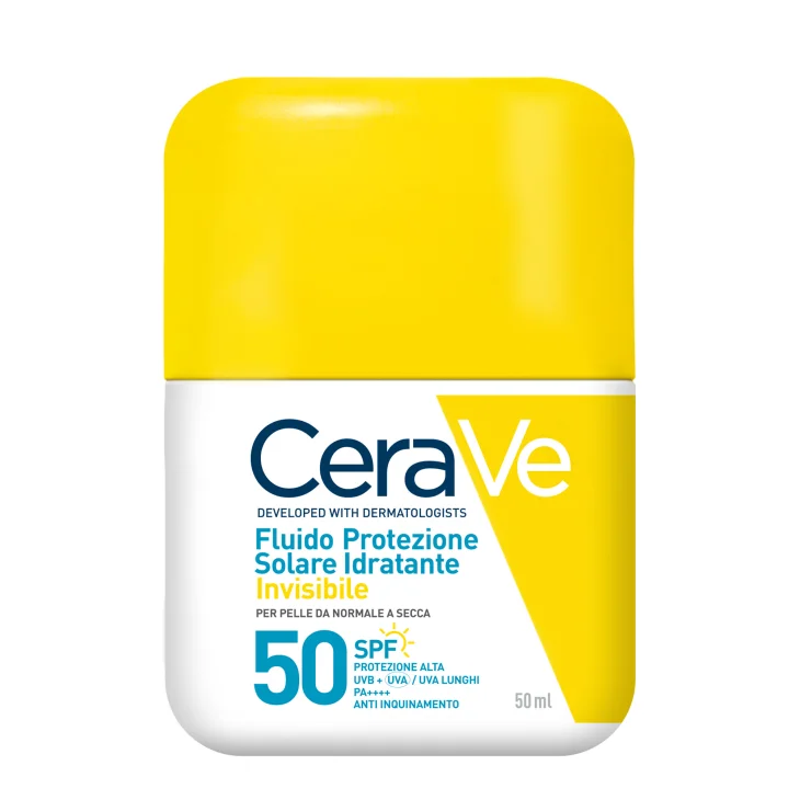 Cerave Fluido Protezione Solare Viso Idratante Invisibile SPF50 50 ml