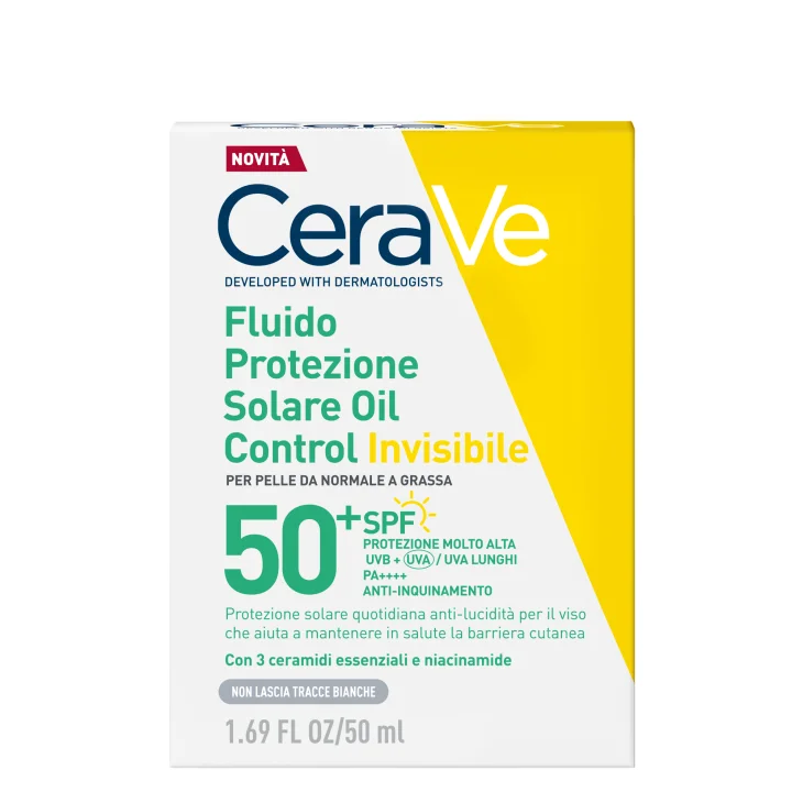 CeraVe Fluido Protezione Solare Viso Oil Control Invisibile SPF50+ 50 ml