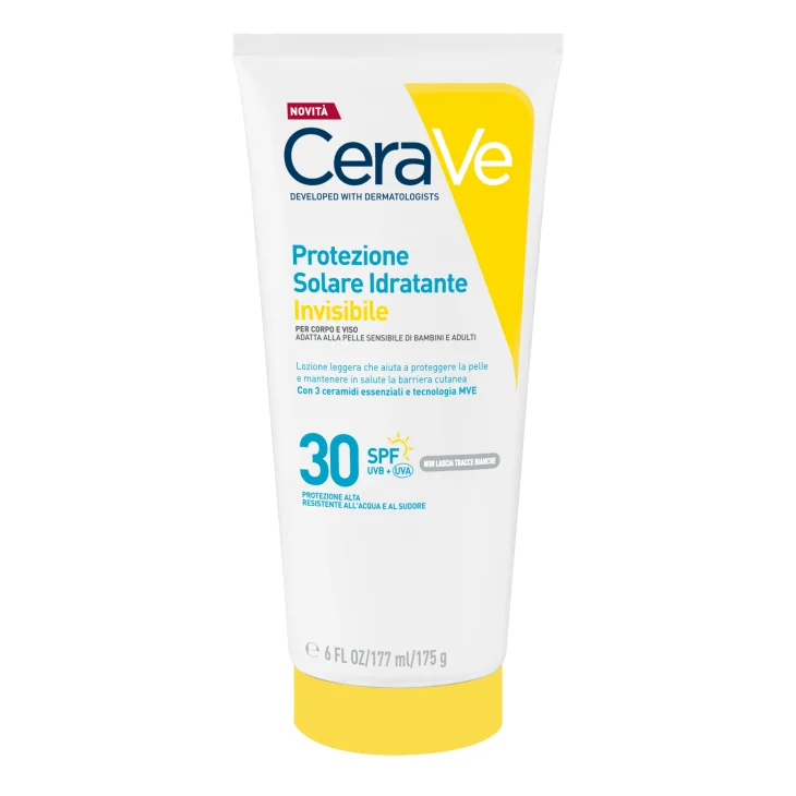 CeraVe Protezione Solare Idratante Invisibile Viso e Corpo SPF30 177 ml