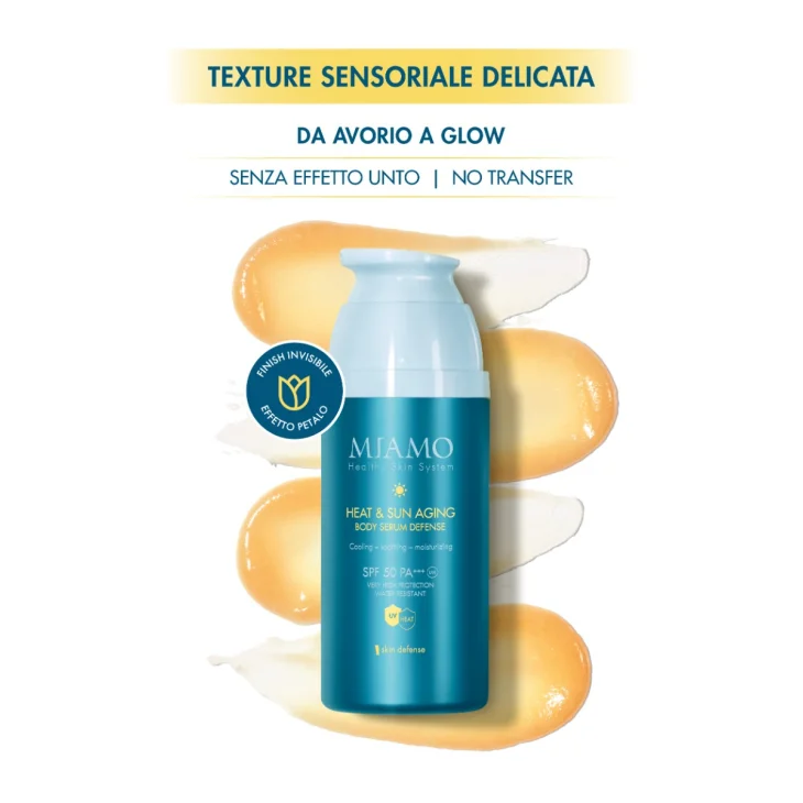 Miamo Heat & Sun Aging Body Serum Defence Siero Solare Corpo Rinfrescante Lenitivo Idratante 100 ml Miamo Heat & Sun Aging Body Serum Defence Siero Solare Corpo Rinfrescante Lenitivo Idratante 100 ml