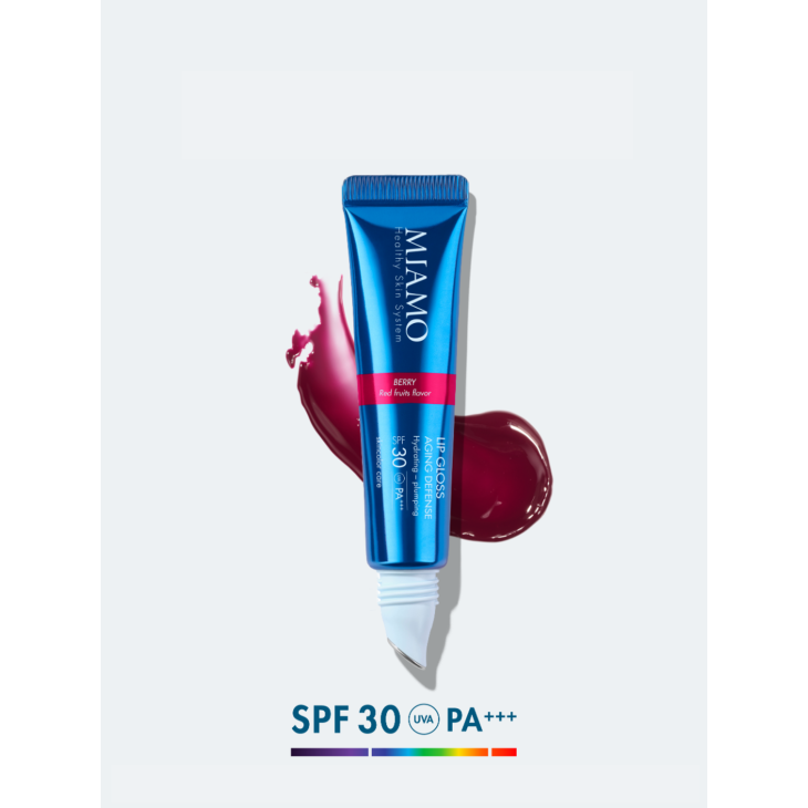 Miamo Lip Gloss Idratante con Protezione SPF30+ Colore Berry 15 ml