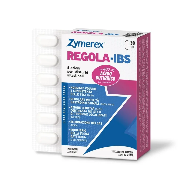 Zymerex Regola-IBS  Integratore per i Disturbi Intestinali 30 Compresse