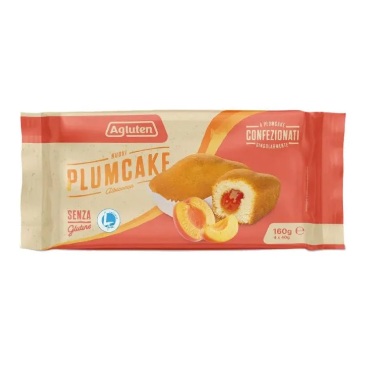 Agluten Nuovi Plumcake Albicocca Senza Glutine 4 Pezzi Da 40 G