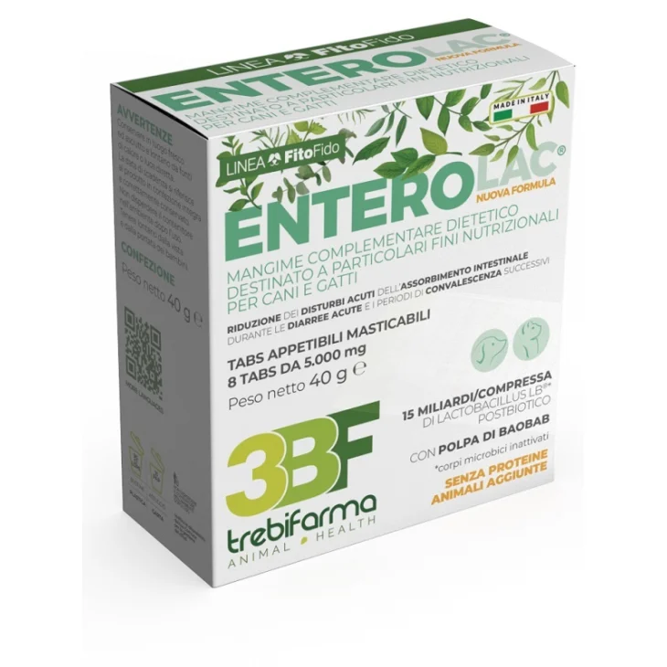 Enterolac Compresse Masticabili per Cani e Gatti per il Benessere Intestinale 8 Compresse Enterolac Compresse Masticabili per Cani e Gatti per il Benessere Intestinale 8 Compresse
