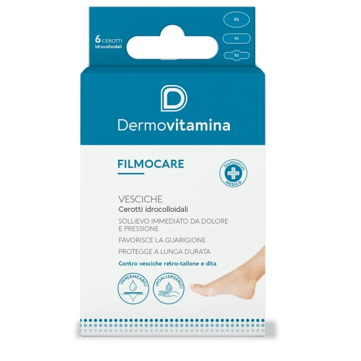 Dermovitamina Filmocare Cerotti Idrocolloidali per Vesciche 6 Pezzi