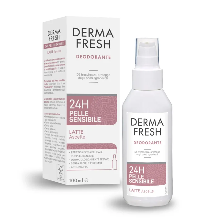 Dermafresh Deodorante 24h per Pelle Sensibile Latte Ascelle 100 ml Dermafresh Deodorante 24h per Pelle Sensibile Latte Ascelle 100 ml