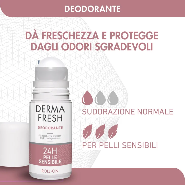 Dermafresh Deodorante 24h per Pelle Sensibile Roll On 50 ml