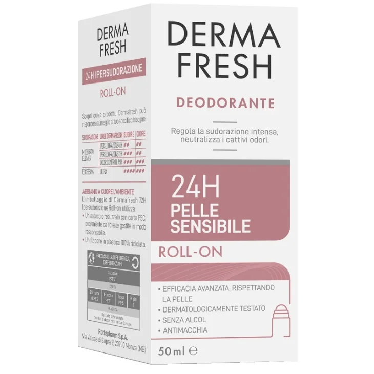Dermafresh Deodorante 24h per Pelle Sensibile Roll On 50 ml Dermafresh Deodorante 24h per Pelle Sensibile Roll On 50 ml