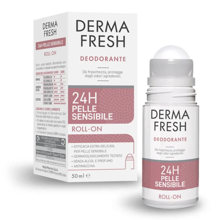 Dermafresh Deodorante 24h per Pelle Sensibile Roll On 50 ml Dermafresh Deodorante 24h per Pelle Sensibile Roll On 50 ml