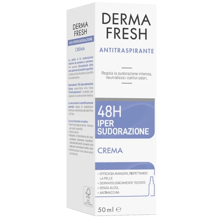 Dermafresh Deodorante Antitraspirante 48H per Ipersudorazione Crema 50 ml Dermafresh Deodorante Antitraspirante 48H per Ipersudorazione Crema 50 ml