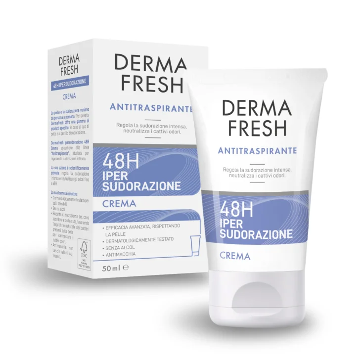 Dermafresh Deodorante Antitraspirante 48H per Ipersudorazione Crema 50 ml Dermafresh Deodorante Antitraspirante 48H per Ipersudorazione Crema 50 ml
