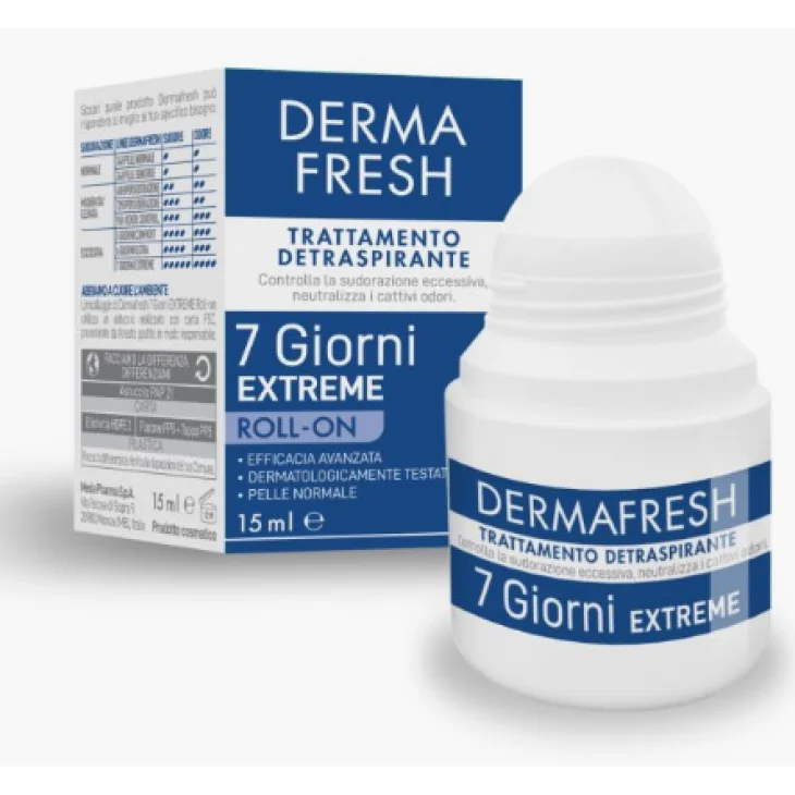 Dermafresh 7 Giorni Roll-On Trattamento Detraspirante per Controllare il Sudore Eccessivo 15 ml Dermafresh 7 Giorni Roll-On Trattamento Detraspirante per Controllare il Sudore Eccessivo 15 ml