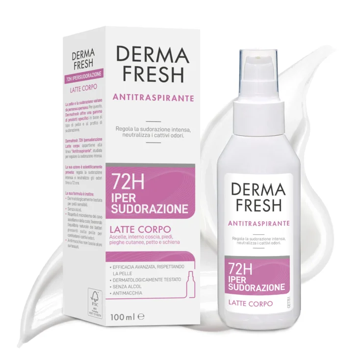 Dermafresh 72H Ipersudorazione Deodorante Antitraspirante Latte Corpo 100 ml Dermafresh 72H Ipersudorazione Deodorante Antitraspirante Latte Corpo 100 ml