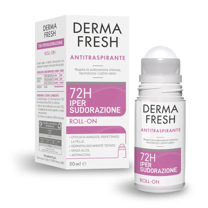 Dermafresh 72H Ipersudorazione Deodorante Antitraspirante Roll On 50 ml Dermafresh 72H Ipersudorazione Deodorante Antitraspirante Roll On 50 ml