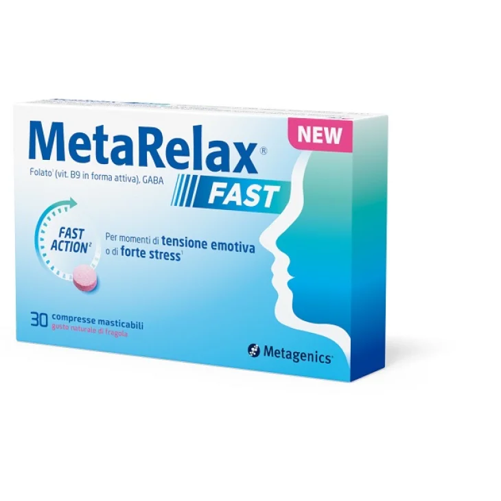 Metarelax Fast Integratore per Ansia e Stress 30 Compresse Masticabili