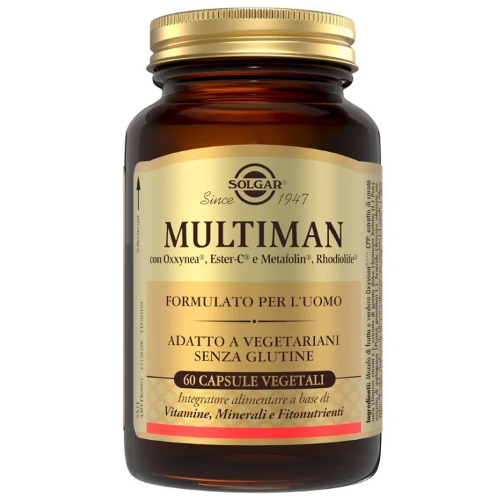 Solgar Multiman Integratore Multivitaminico per Uomo 60 Capsule Vegetali