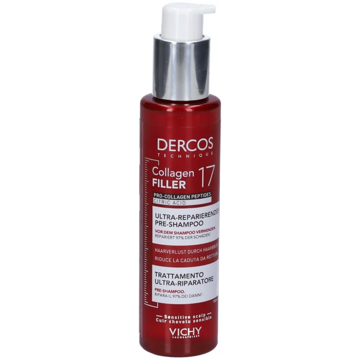 Vichy Dercos Collagen Peptide 17 Trattamento Pre-Shampoo Ultra Riparatore 150 ml