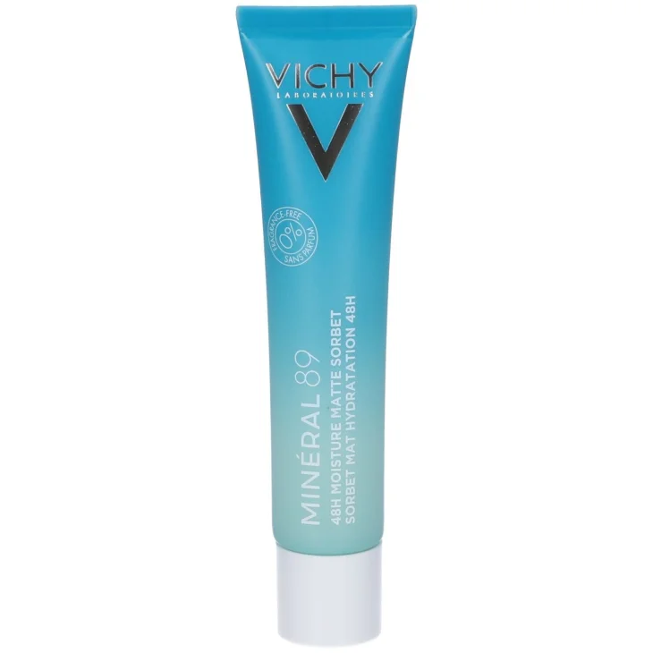 Vichy Mineral 89 Crema Sorbetto 48 H Idratante per il Viso Effetto Mat 40 ml