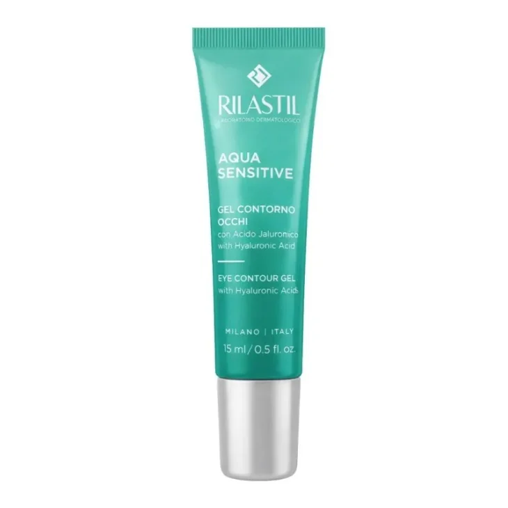 Rilastil Aqua Sensitive Gel Contorno Occhi Idratante con Acido Ialuronico 15 ml
