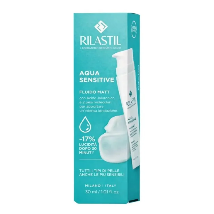 Rilastil Aqua Sensitive Crema Gel Matificante Viso Leggera 30 ml