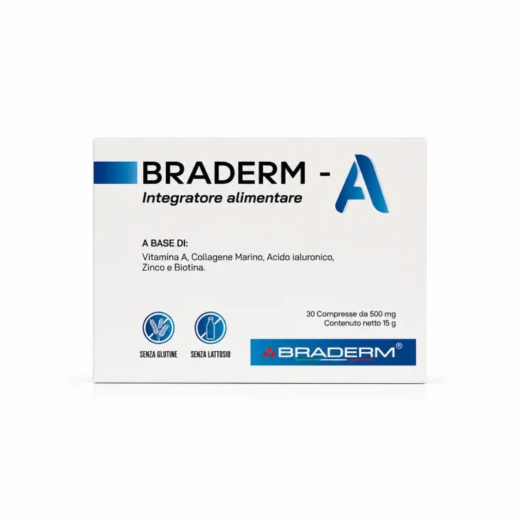 Braderm A Integratore per la Pelle 30 Compresse