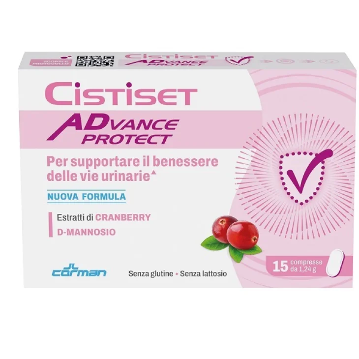 Cistiset Advance Protect integratore per il Benessere delle Vie Urinarie 15 Compresse