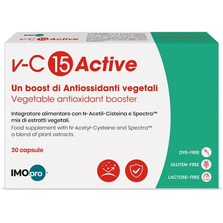 Imopro VC15 Active Integratore con N-Acetil-Cisteina e Antiossidanti Vegetali 30 Capsule