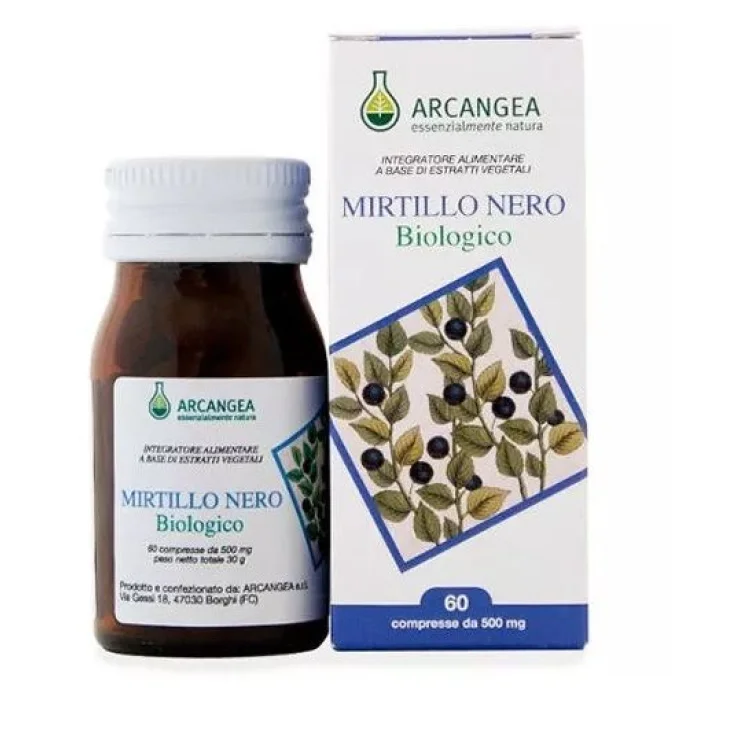 Arcangea Mirtillo Nero Bio Integratore per Microcircolo e Benessere della Vista 60 Compresse