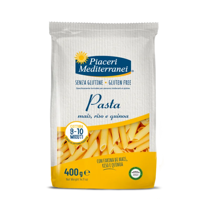 Piaceri Mediterranei Pasta Mais Riso e Quinoa Penne Rigate 400 g