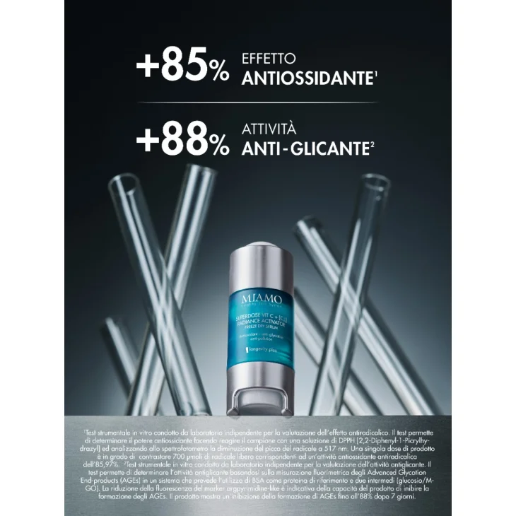 Miamo Longevity Plus Superdose Vit C Siero Viso Antiossidante Anti Inquinamento 3 x 5 ml
