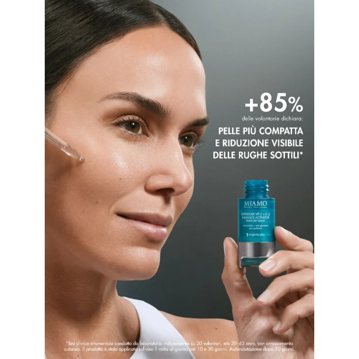 Miamo Longevity Plus Superdose Vit C Siero Viso Antiossidante Anti Inquinamento 3 x 5 ml