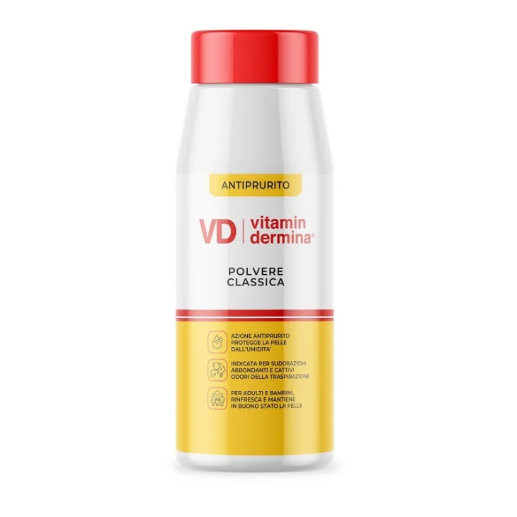 Vitamindermina Polvere per Protezione della Pelle da Umidità e Irritazioni 100 g Vitamindermina Polvere per Protezione della Pelle da Umidità e Irritazioni 100 g