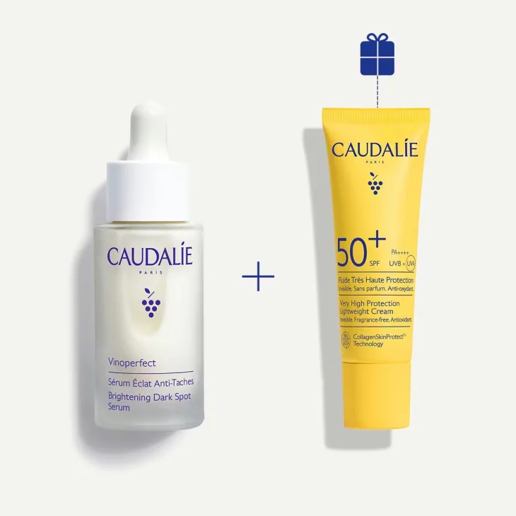 Caudalie Cofanetto Vinoperfect Duo Solare Siero Antimacchie 30 ml + Fluido Spf50+ 20 ml